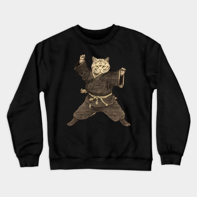 Edo cat Crewneck Sweatshirt by SHAKIR GAUTAMA 